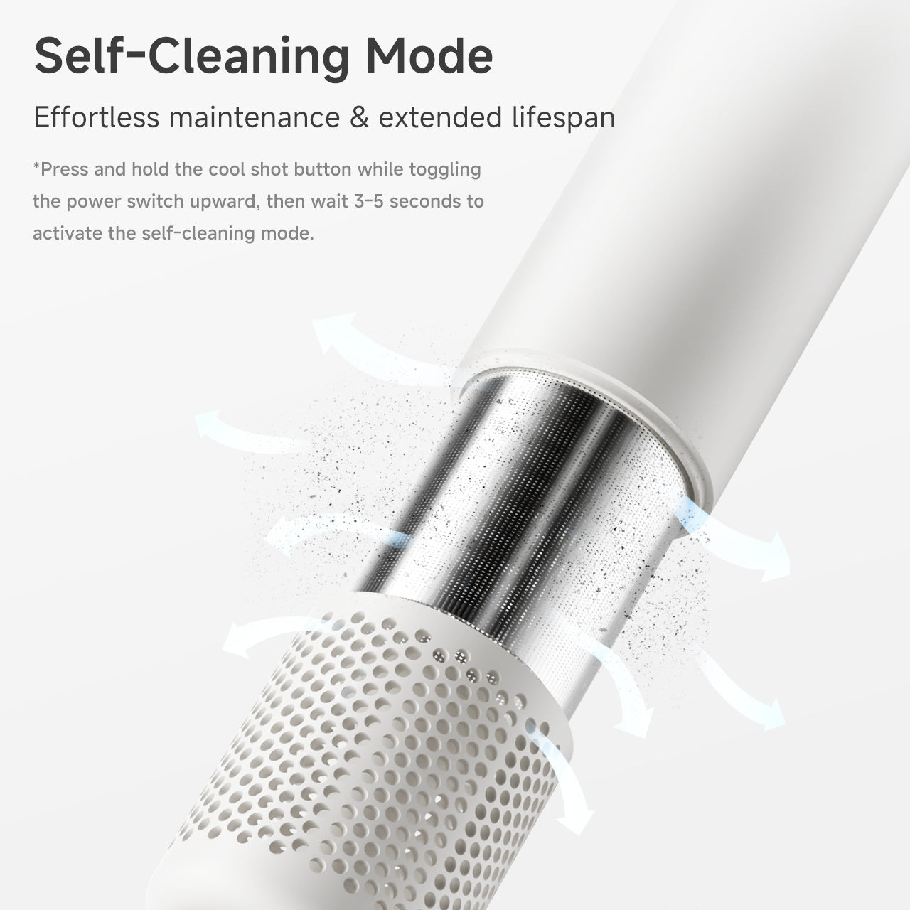 Simplus CFJH010WH01-S Hair Dryer White with Bag/Nozzle