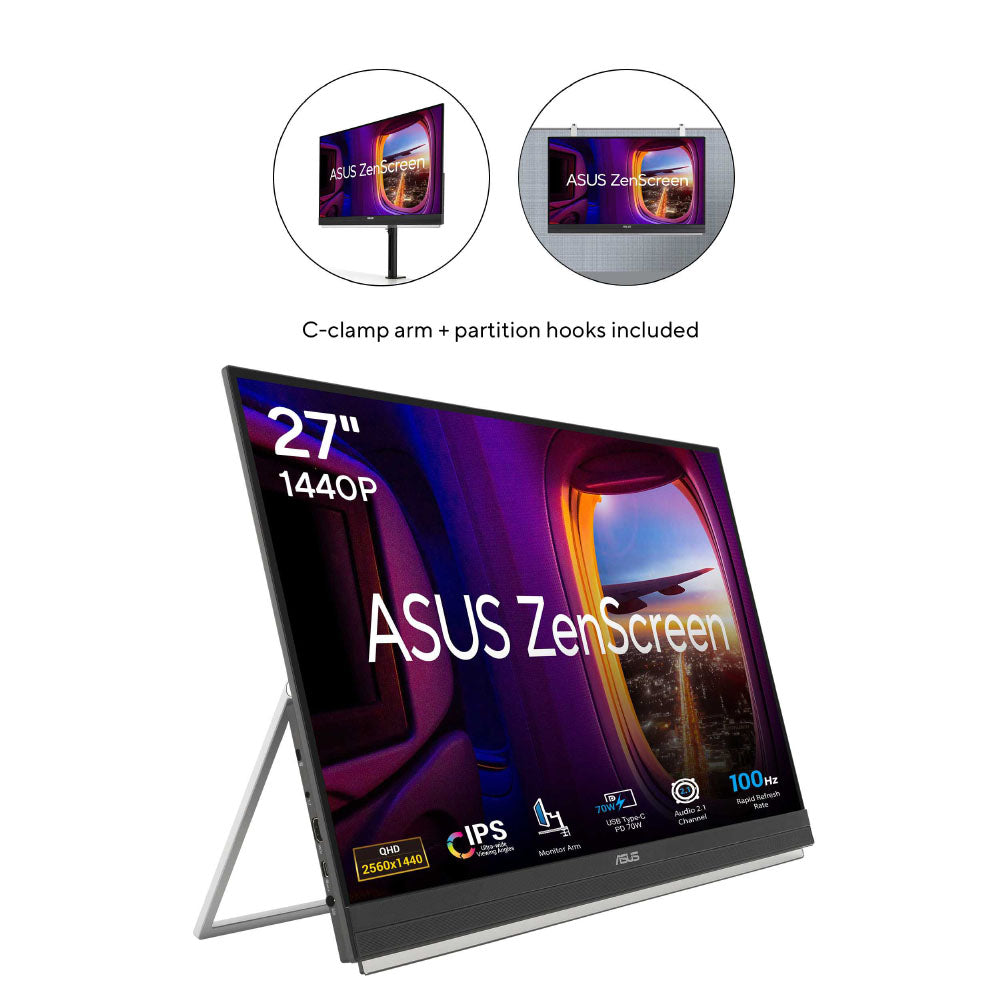Asus ZenScreen MB27ACF - 27 QHD IPS 100Hz HDMI USB