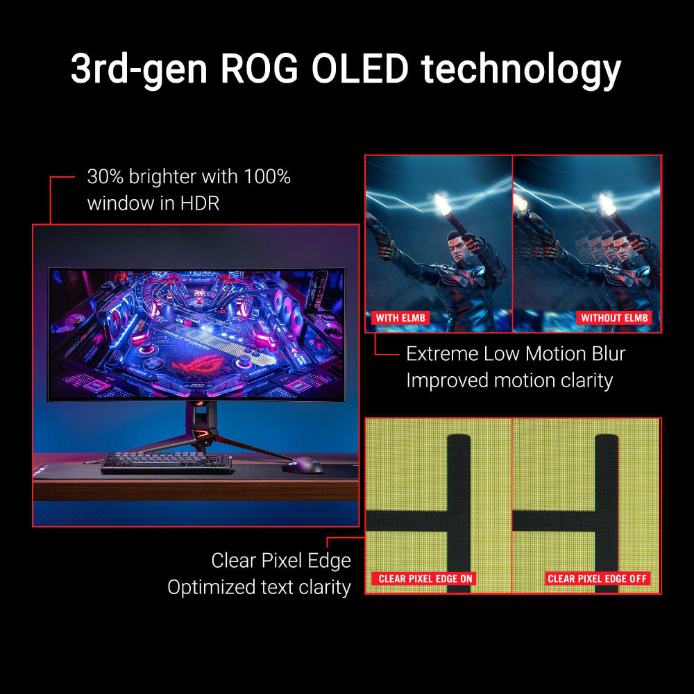 Asus ROG Swift OLED PG34WCDM - 34 UWQHD-C OLED 240Hz Gaming Monitor