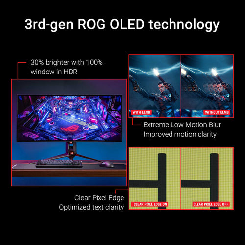 Asus ROG Swift OLED PG34WCDM - 34 UWQHD-C OLED 240Hz Gaming Monitor