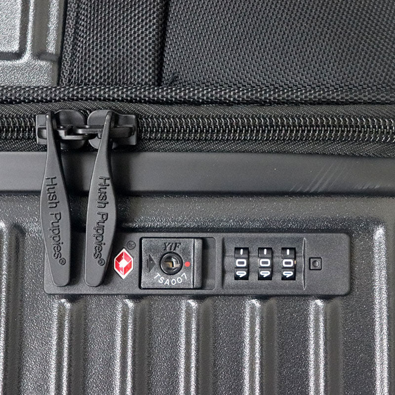 Hush Puppies HP69-4028 4-Wheels Trolley Case (Black)