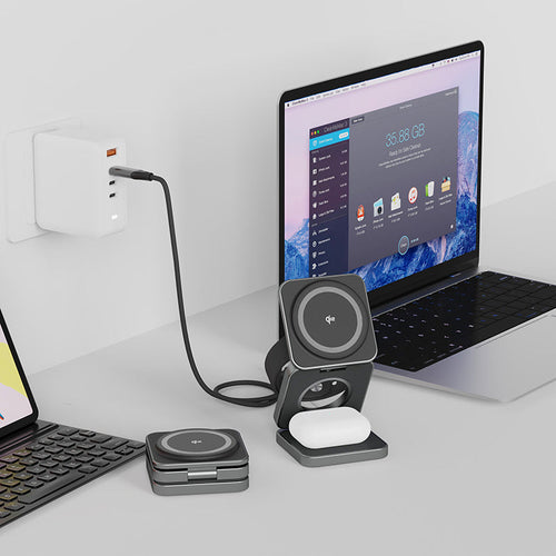 Valore Qi2 3-In-1 Ultra Compact 15W Foldable Wireless Charger (WL-001)