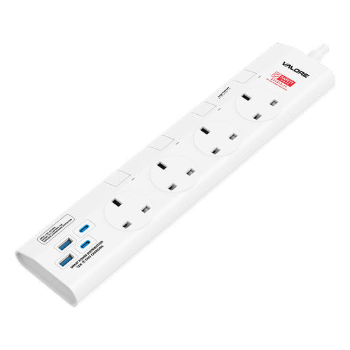 Valore Power Extension Socket 3M (AC-Z43UK2A2C-WH) - White