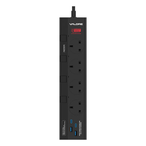 Valore Power Extension Socket 3M (AC-Z43UK2A2C-BK) - Black