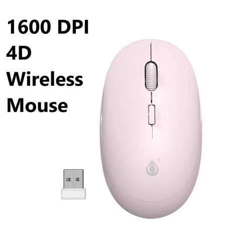 Moveteck NG6049 Wireless Mouse 2.4 Ghz 4D 1600DPI (Pink)