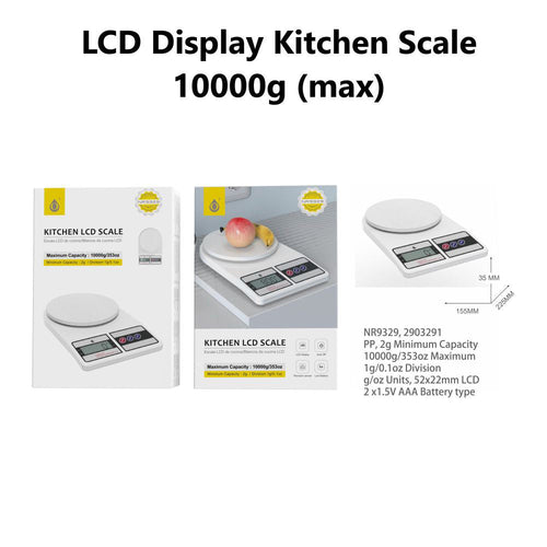 Moveteck NR9329 Digital Display Kitchen Scale 10000g