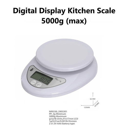 Moveteck NR9330 Digital Display Kitchen Scale 5000g
