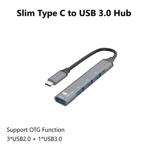Moveteck NB1451 4-in-1 Type C to USB 3.0 Hub (Slim)