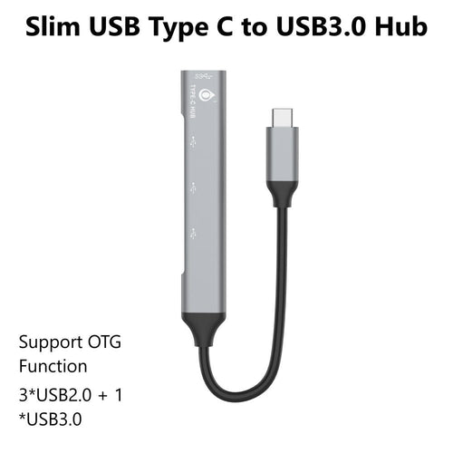 Moveteck NB1451 4-in-1 Type C to USB 3.0 Hub (Slim)