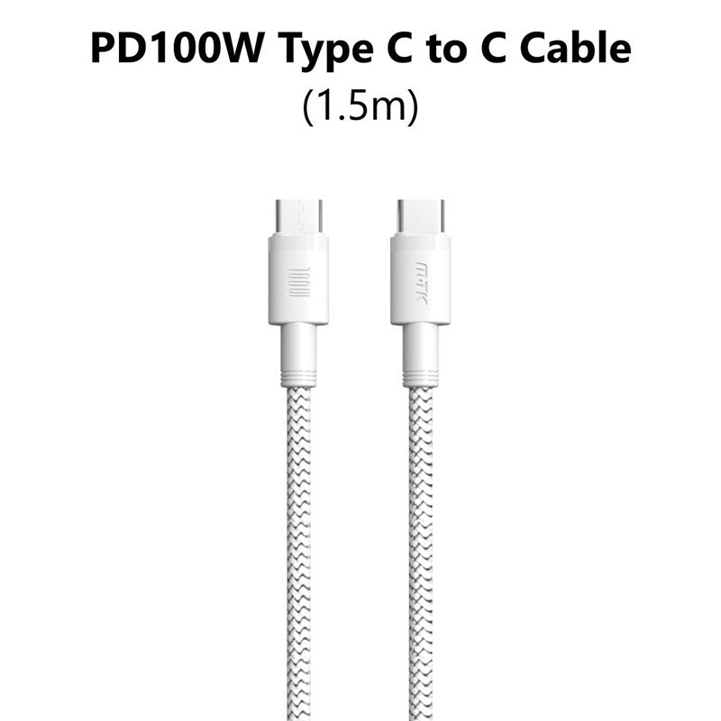 Moveteck TB1306 PD 100W Type C to C 5A Cable 1.5M (White)