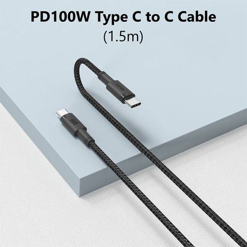 Moveteck TB1306 PD 100W Type C to C 5A Cable 1.5M (Black)