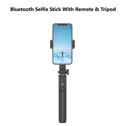 Moveteck TE5024 BT Selfie-Stick With Remote & Tripod (Black)
