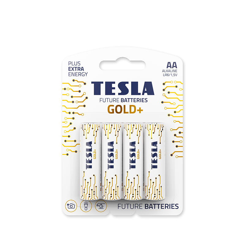 Tesla GOLD-LR06-4B AA Gold+ Alkaline (4 Pcs)