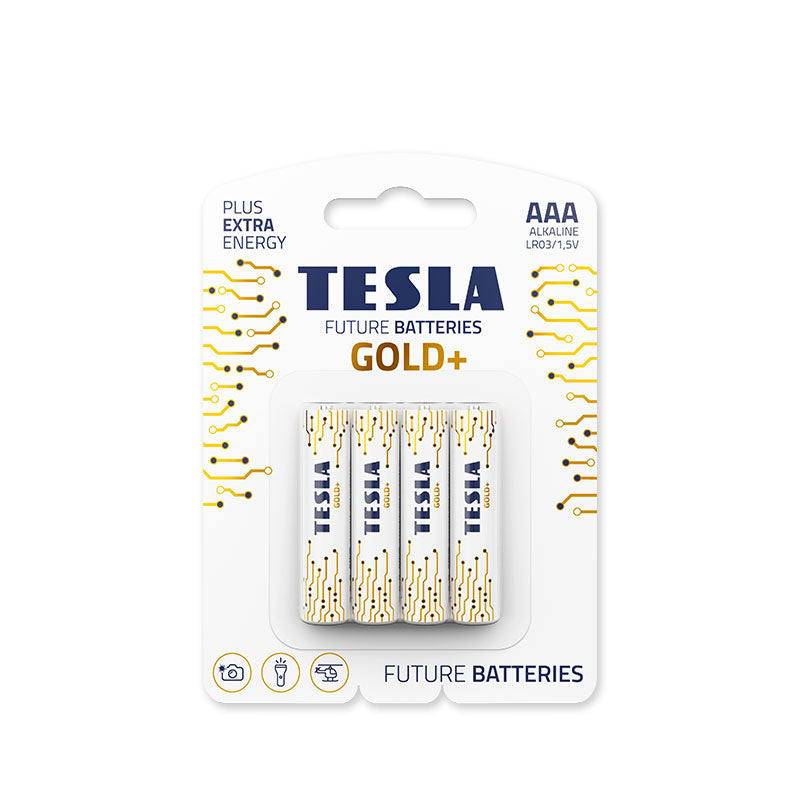 Tesla GOLD-LR03-4B AAA Gold+ Alkaline (4 Pcs)