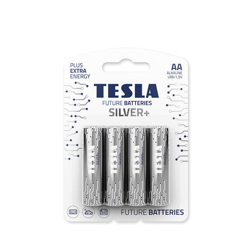 Tesla SILVER-LR06-4B AA Silver+ Alkaline (4 Pcs)