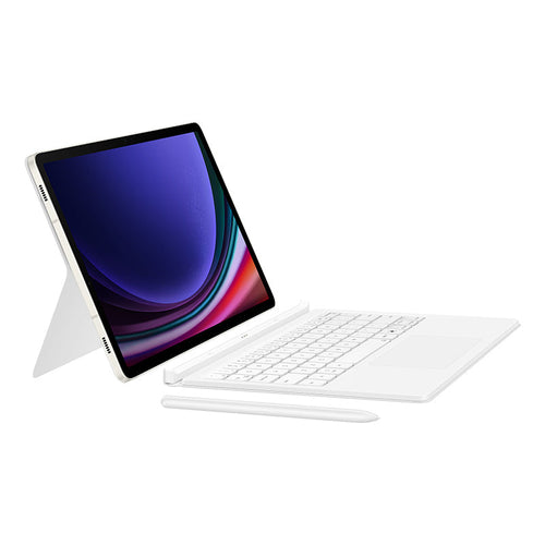 Samsung Galaxy Tab S9 / Tab S9 FE Book Cover Keyboard (AI Hotkey) - White