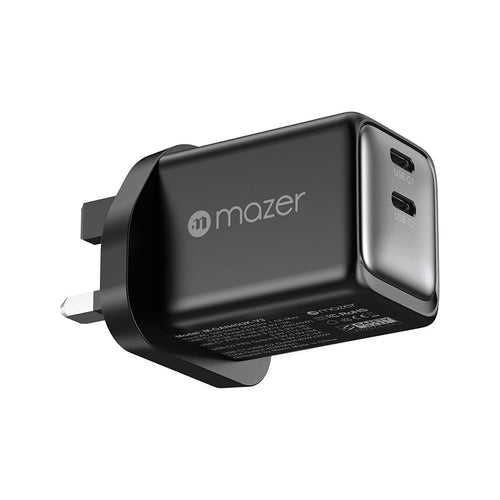 Mazer M-GAN45UK-V3-BK 48W 2C UK Wall Charger-Black