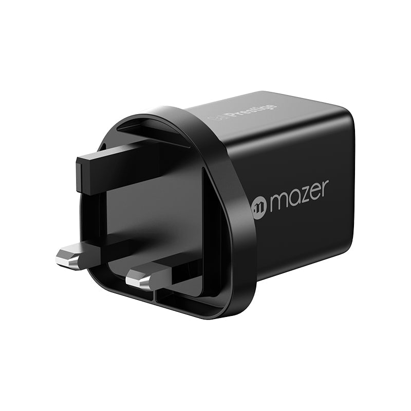 Mazer M-GAN45UK-V3-BK 48W 2C UK Wall Charger-Black