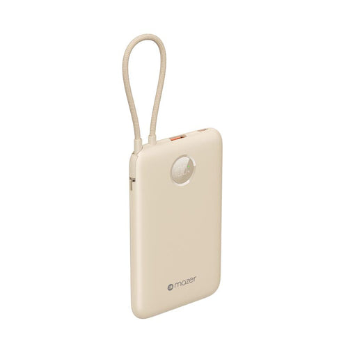 Mazer M-PC20LINK10V2-CM PowerCharge Link PD20W 10K Built-in C Cable Power Bank (Cream)