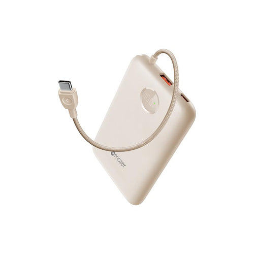 Mazer M-PC20LINK10V2-CM PowerCharge Link PD20W 10K Built-in C Cable Power Bank (Cream)