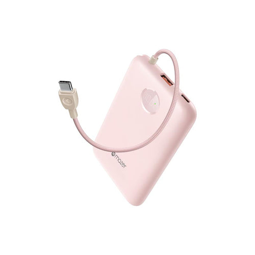 Mazer M-PC20LINK10V2-PK PowerCharge Link PD20W 10K Built-in C Cable Power Bank (Pink)