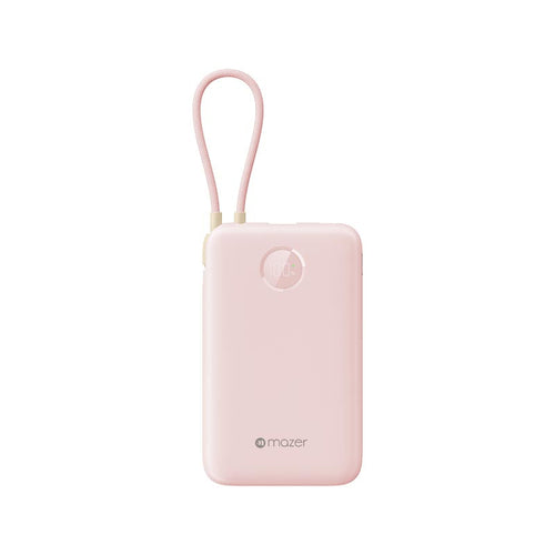 Mazer M-PC20LINK10V2-PK PowerCharge Link PD20W 10K Built-in C Cable Power Bank (Pink)