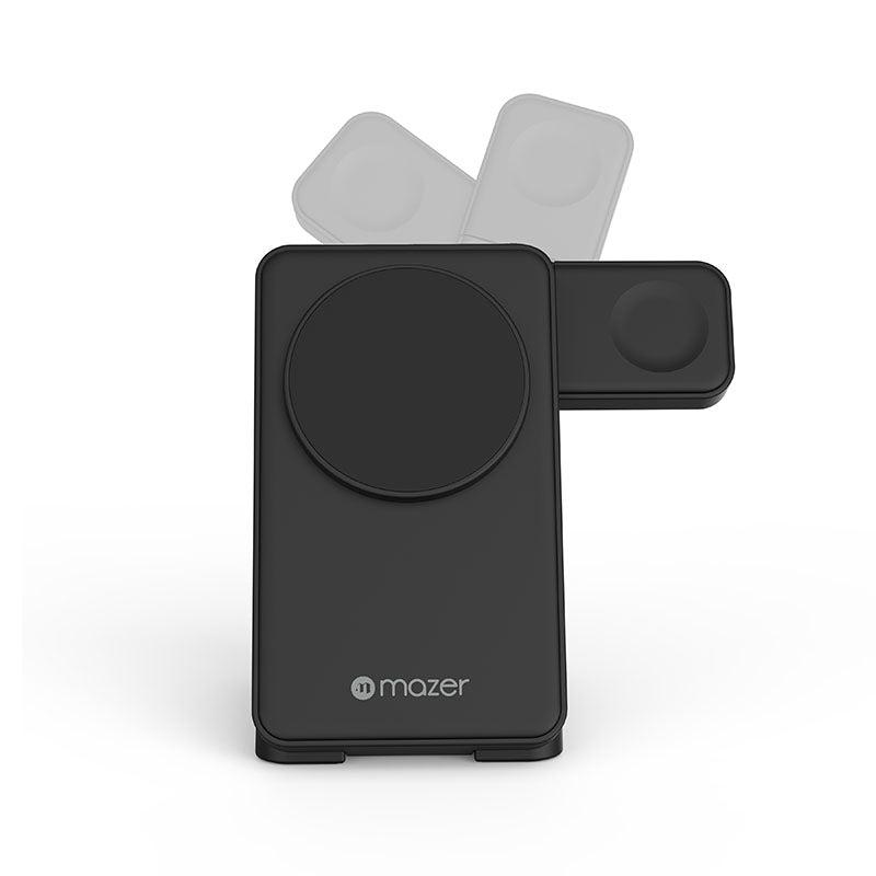 Mazer M-MagFold13S-BK Magnetic 3-in-1 Samsung Foldable Wireless Charging Stand (Black)