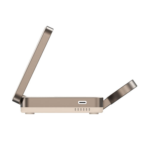 Mazer M-qi2-MagFold05-DT/Qi2 23W Foldable 3in1 Wireless Charger (Desert Titanium)