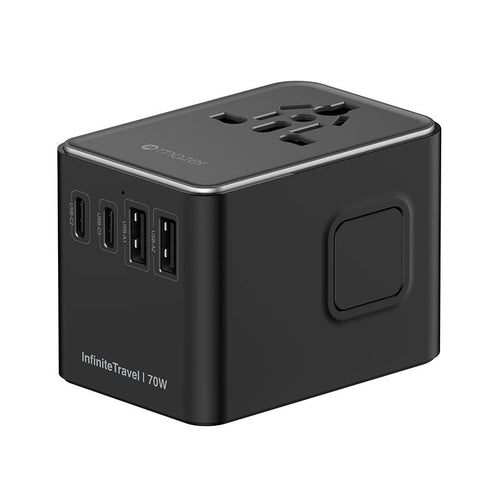 Mazer M-IFTravel170PD-BG InfiniteTravel GaN PD70W 3C+2A World Travel Charger (Black/Grey)