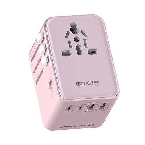 Mazer M-IFTravel170PD-PK InfiniteTravel GaN PD70W 3C+2A World Travel Charger (Pink)
