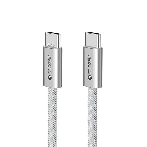 Mazer M-Flex2-C1M-WH InfiniteLink 240W 1M USB-C Braided Cable (White)