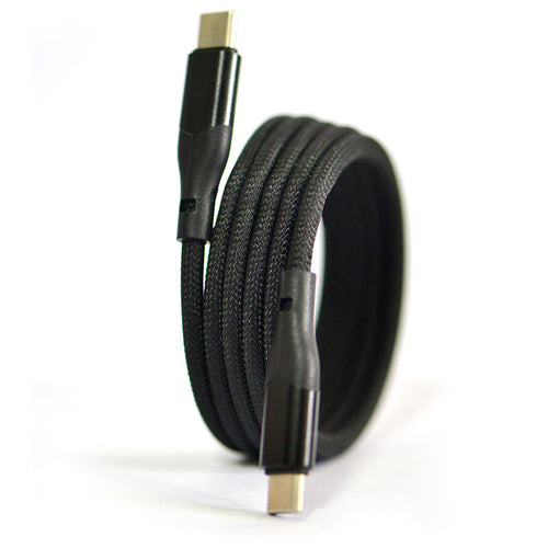 iDream IDUCM12 Magnetic PD 240W USB-C to C Macaron Weaving Cable 2M (Black)