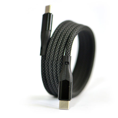 iDream IDUCM21 Magnetic PD240W USB-C to C Macaron Weaving Cable 1M (Grey)