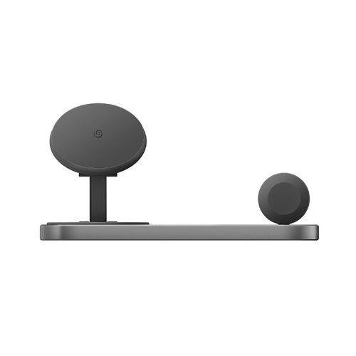 Bazic GoMag Station 3-In-1 Magnetic Fast Wireless Charger with Built-in Apple Watch Charger (Black)