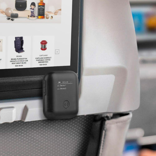 Energea BT-Airlink-Blk Dual Airplane Bluetooth Transmitter (Black)