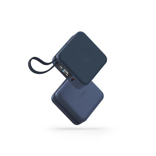 Energea Magpac Mini Plus 10000mAh Magsafe Compatible with Build in C Cable Power Bank (Blue)