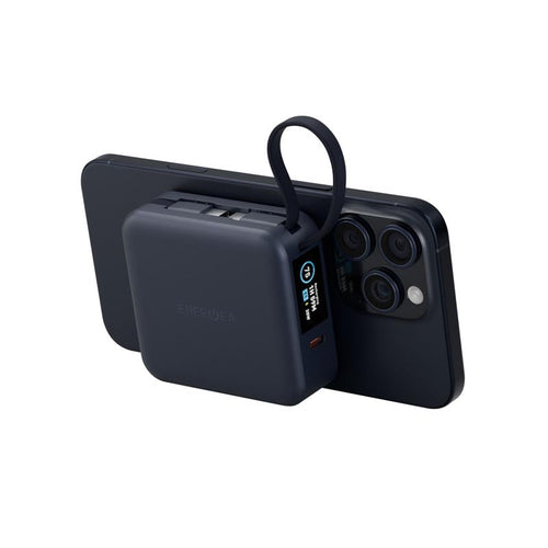 Energea Magpac Mini Plus 10000mAh Magsafe Compatible with Build in C Cable Power Bank (Blue)