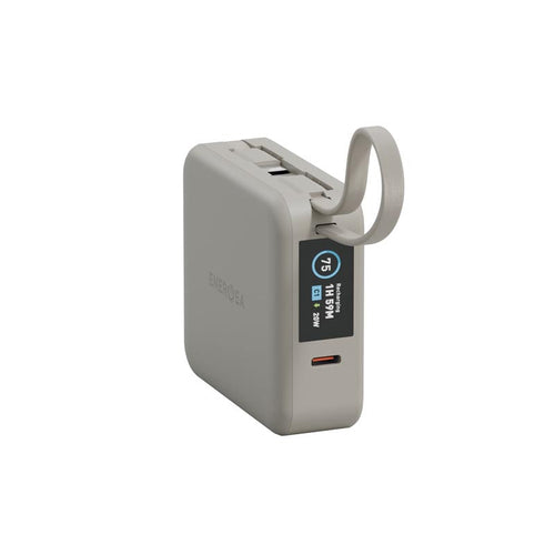 Energea Magpac Mini Plus 10000mAh Magsafe Compatible with Build in C Cable Power Bank (Beige)