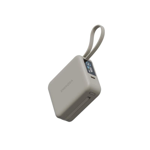 Energea Magpac Mini Plus 10000mAh Magsafe Compatible with Build in C Cable Power Bank (Beige)