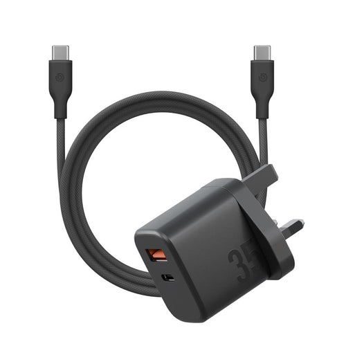 Bazic Goport Velox 1C1A 35W Charger + 60W 1.5M C Cable (Black)