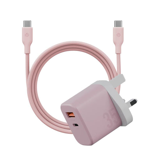 Bazic Goport Velox 1C1A 35W Charger + 60W 1.5M C Cable (Pink)