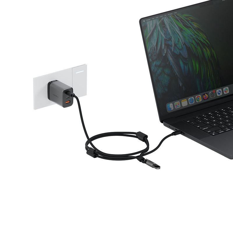 Energea Lasso Lanyard C-C Cable 480Mbps 240W With Lanyard Card 1.5M (Black)