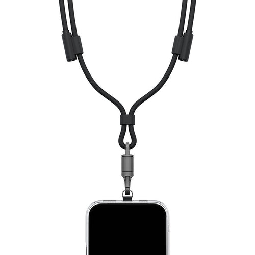 Energea Lasso Lanyard C-C Cable 480Mbps 240W With Lanyard Card 1.5M (Black)