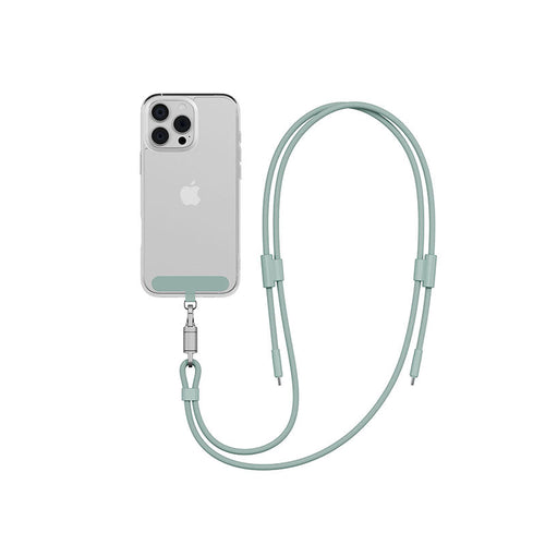 Energea Lasso Lanyard C-C Cable 480Mbps 240W With Lanyard Card 1.5M (Sage)