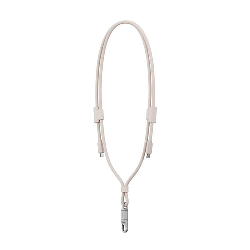 Energea Lasso Lanyard C-C Cable 480Mbps 240W With Lanyard Card 1.5M (Beige)