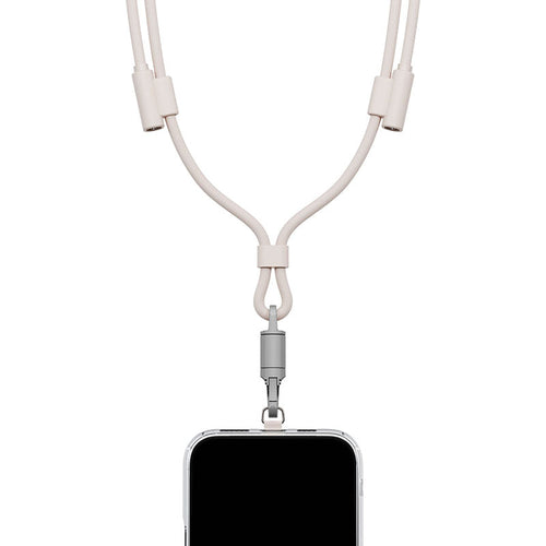 Energea Lasso Lanyard C-C Cable 480Mbps 240W With Lanyard Card 1.5M (Beige)