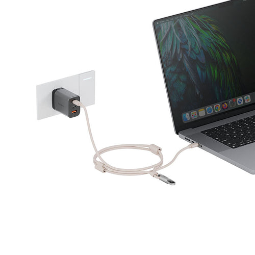 Energea Lasso Lanyard C-C Cable 480Mbps 240W With Lanyard Card 1.5M (Beige)