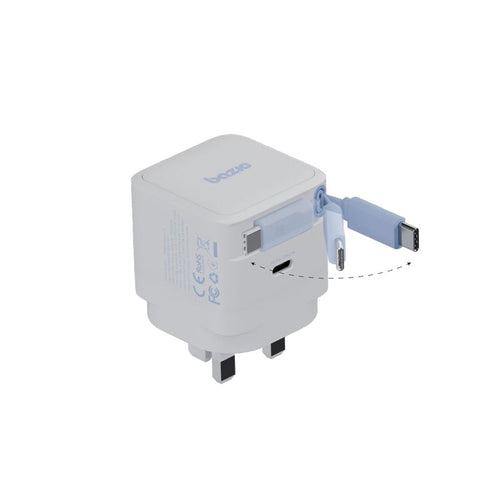 Bazic Retrek 35W-WHT GoPort 1C+1C Retractable Charger White