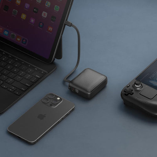 Energea Integra Mini 35 PD35W 10000Mah Powerbank With Built In USB-C Cable (Gunmetal)
