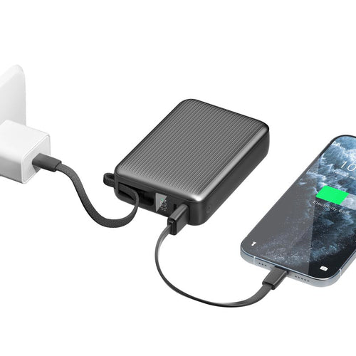 Energea Integra Ultra 45 PD45W 20000Mah Powerbank With Built In USB-C Cable (Gunmetal)